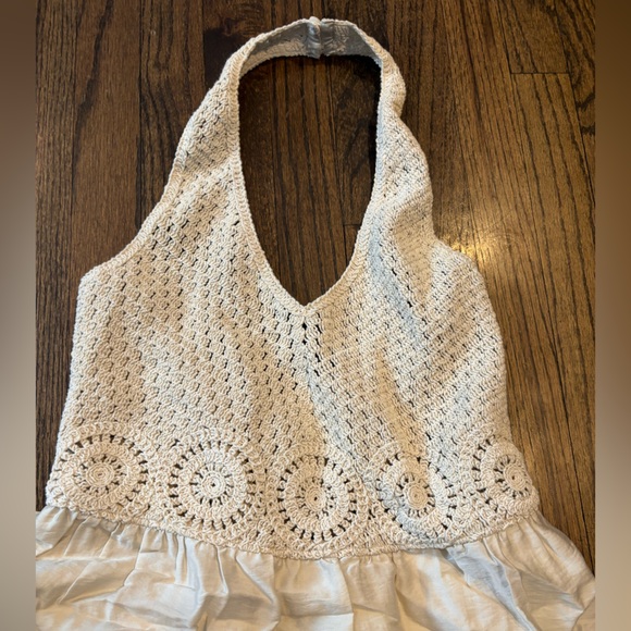 LOFT Crochet Halter Midi Dress - size 12p - Picture 6 of 6